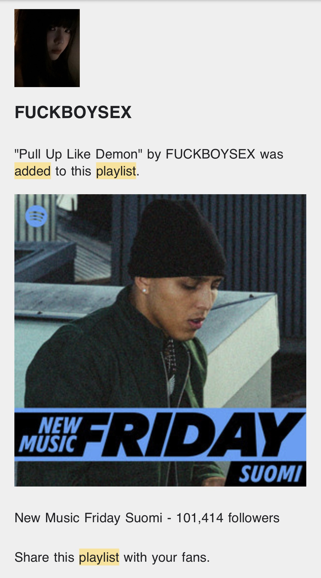 Playlist feature 2